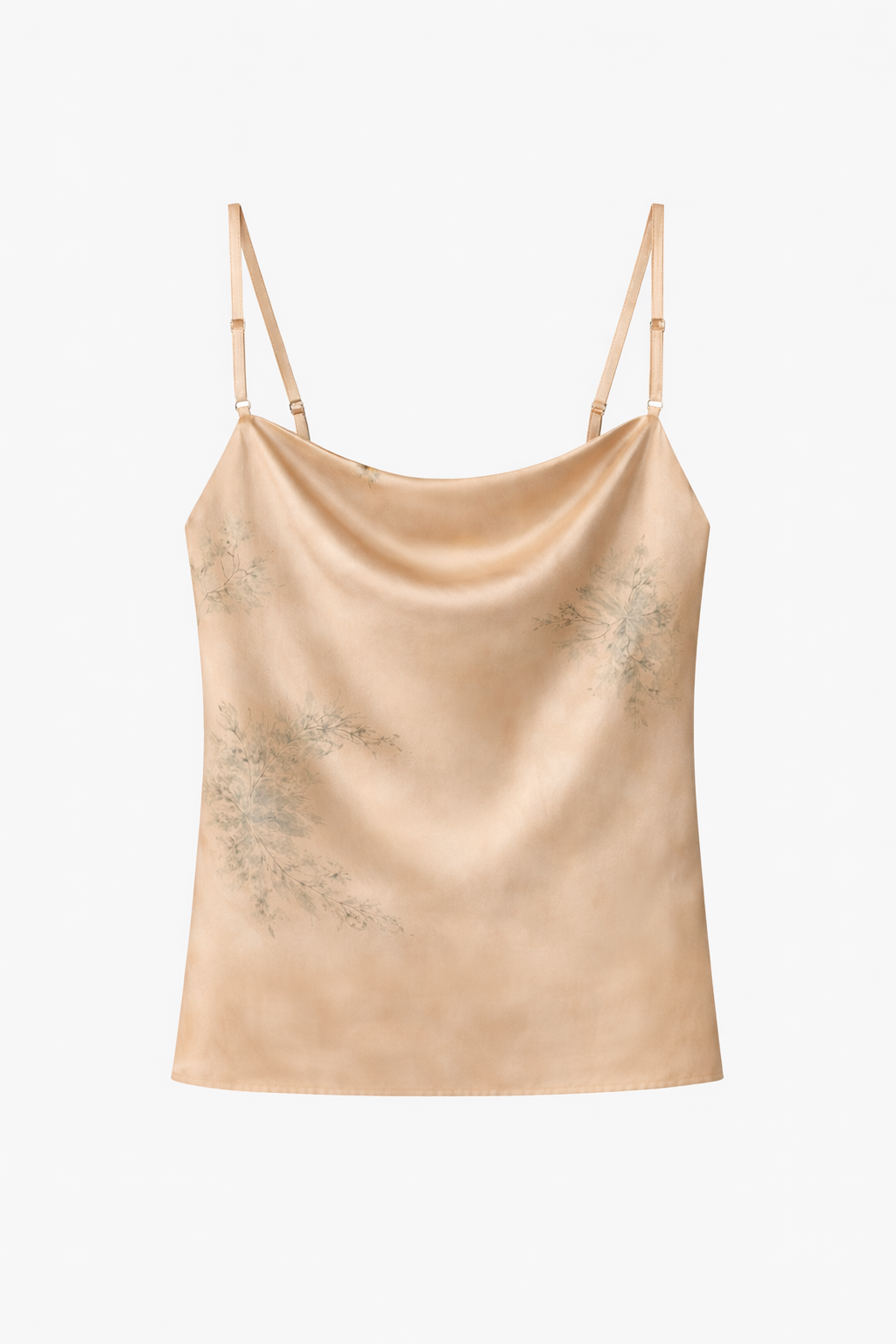 Μεταξωτό Τοπ Σουμάτρα με στάμπα από φύλλα