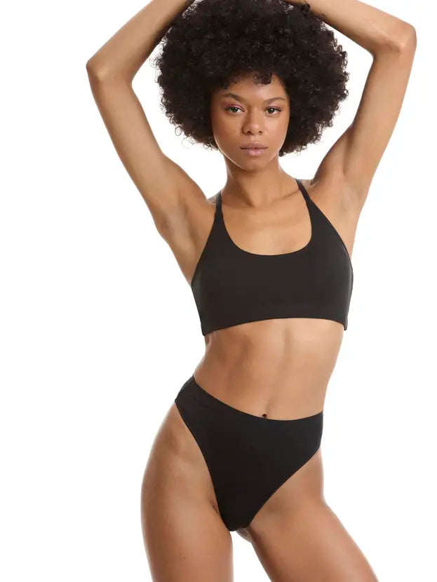 Ψηλόμεσο Bralette & brazilian σλιπ